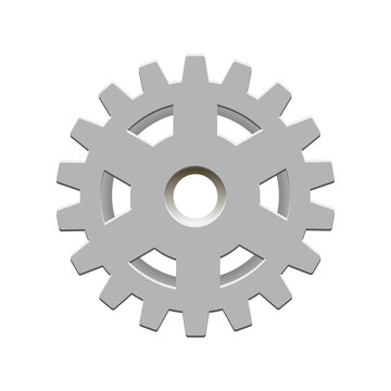 Metal gear. Factory gear vector icon. Mechanical gear. The image of the gear. Machine gear. Cogwheel gear