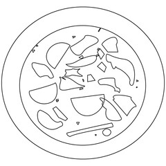 Line soup icon. Isometric of soup vector icon for web design isolated on white background