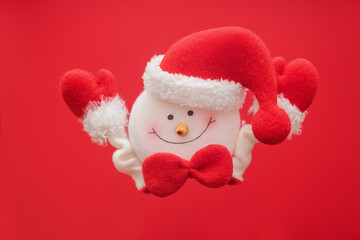 Carnival hairband with the snowman in New Year hat