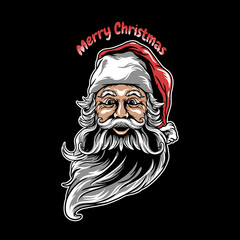 santa claus merry christmas illustration