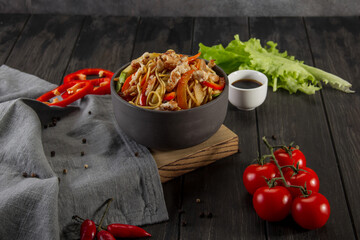 Лапша удон японская кухня фуд ъёмка