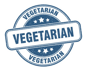 vegetarian stamp. vegetarian label. round grunge sign