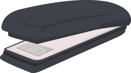 Vector emoticon illustration of a stapler