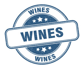 wines stamp. wines label. round grunge sign