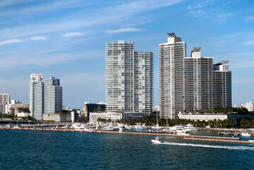 Miami Beach Skyline And Marina