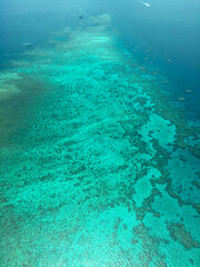 Great Barrier Reef von oben in Australien Korallen Riff