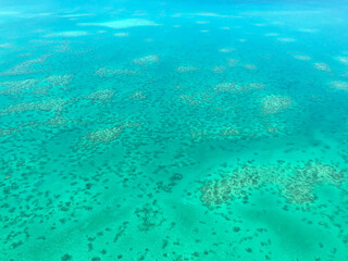 Fototapeta na wymiar Great Barrier Reef von oben in Australien Korallen Riff