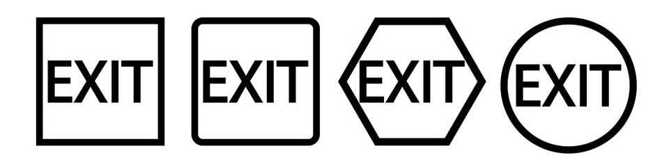 Exit icons.vector Exit icons. Vector