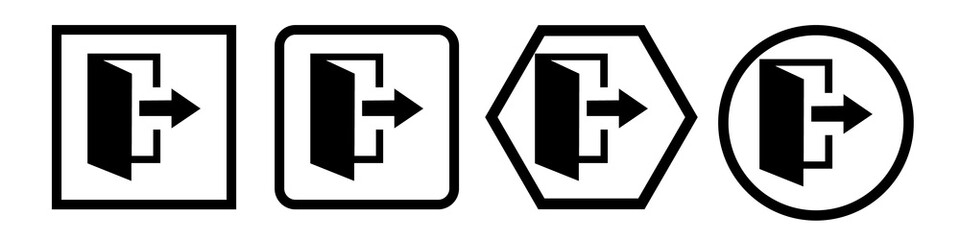 Exit icons.vector Exit icons. Vector