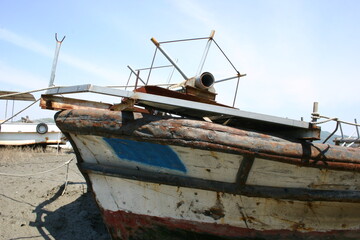A waste fishing boat