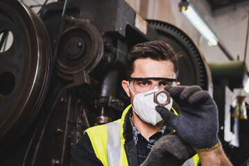 The quality checks of the manufactured metal part.