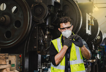 The quality checks of the manufactured metal part.