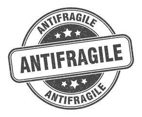 antifragile stamp. antifragile label. round grunge sign