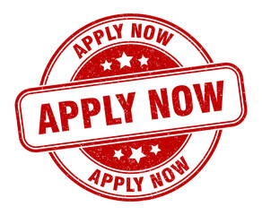 apply now stamp. apply now label. round grunge sign