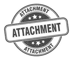 attachment stamp. attachment label. round grunge sign