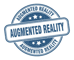 Fototapeta premium augmented reality stamp. augmented reality label. round grunge sign