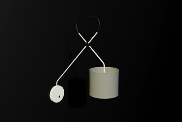 interior light on a black background