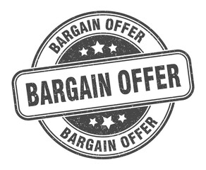 bargain offer stamp. bargain offer label. round grunge sign