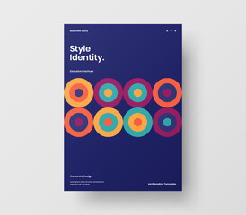 Vertical corporate identity A4 report cover. Abstract geometric vector business presentation design layout. Amazing company front page illustration brochure template.