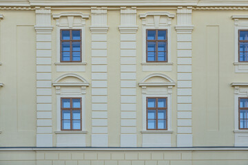 New windows of old renovated building