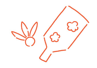 シンプルな羽子板のイラスト