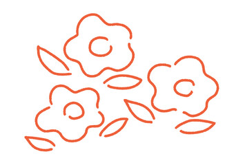 シンプル　お花　イラスト