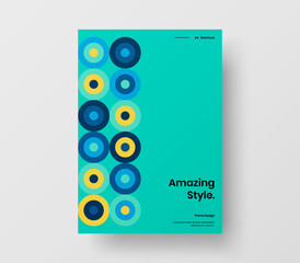 Vertical corporate identity A4 report cover. Abstract geometric vector business presentation design layout. Amazing company front page illustration brochure template.