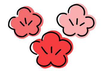 シンプル　梅　イラスト