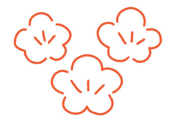 シンプル　梅　イラスト