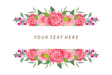 flowers and greeting card template