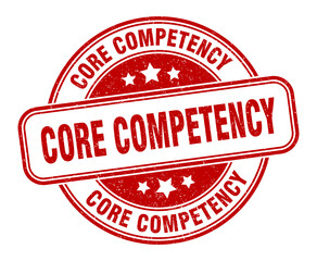 core competency stamp. core competency label. round grunge sign