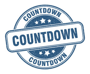countdown stamp. countdown label. round grunge sign