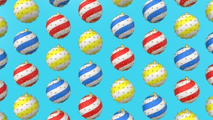 3d render pattern of christmas tree decorations