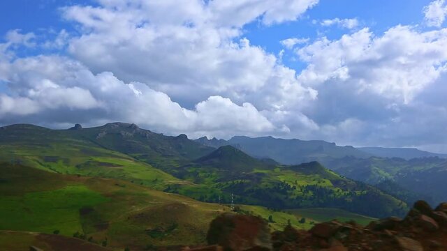 Mountainous landscapes With clouds and green mountains, Ethiopia