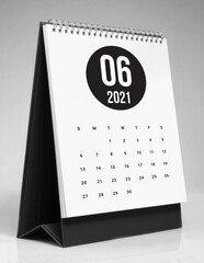 Simple desk calendar 2021 - June