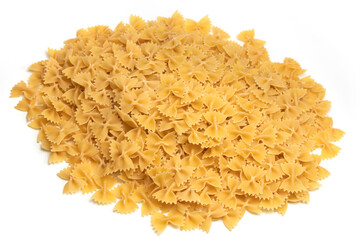 some farfalle pasta forming a background pattern