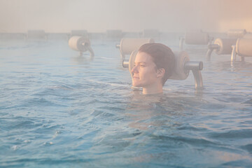relax in the winter whirlpool in the wellness