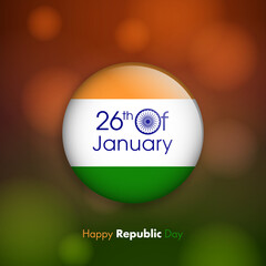Illustration of Indian republic day,26th January. 