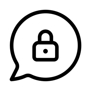chat sequrity icon vector illustration, message bubble