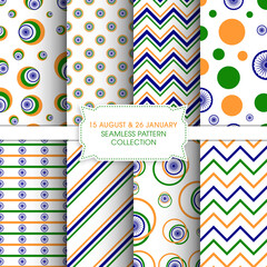 Obraz premium Seamless pattern of Indian Flag.