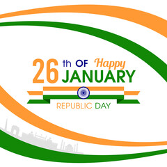 Illustration of Indian republic day,26th January. 
