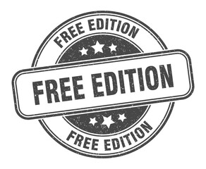 free edition stamp. free edition label. round grunge sign