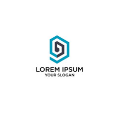 company logo with modern initials letter d