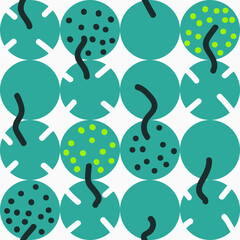 Seamless backdrop with circles, hand drawn abstract pattern for wallpapers, creative ideas