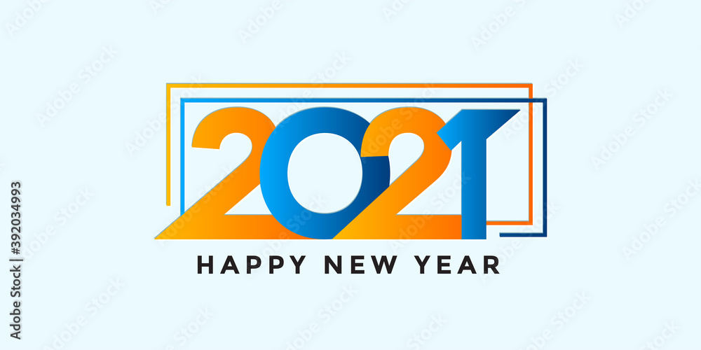 Wall mural Happy New Year 2021 Background