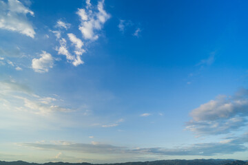 Naklejka na ściany i meble landscape background, blue sky and clouds nature background
