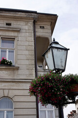 Fototapeta na wymiar Street lamp in old town Samobor in Croatia