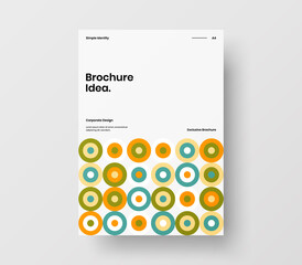 Vertical corporate identity A4 report cover. Abstract geometric vector business presentation design layout. Amazing company front page illustration brochure template.