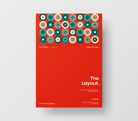 Vertical corporate identity A4 report cover. Abstract geometric vector business presentation design layout. Amazing company front page illustration brochure template.