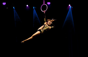  Aerialist perform live in the show.